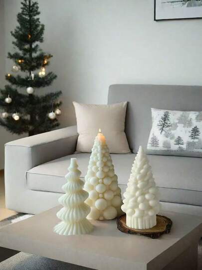 1 szt. świeca świąteczna, geometryczna ręcznie robiona świeca aromaterapeutyczna, idealna do dekoracji pokoju, jako dekoracja na środek stołu jadalnego, na przyjęcia, wesela i prezenty na Dzień Matki, dekoracja świąteczna, dekoracja pokoju, dekoracja domu, dekoracja urodzinowa, dekoracje świąteczne, prezenty świąteczne