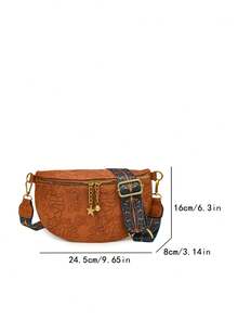 1 Miếng Nâu Nhấn Hoa Da giả Đúng mốt Vai , Chéo cơ thể , Túi đeo ngực , Túi đeo lưng Thích hợp Đối với phụ nữ Mỗi ngày Sử dụng , Ngày tháng Qủa tặng - màu nâu - Xem 7