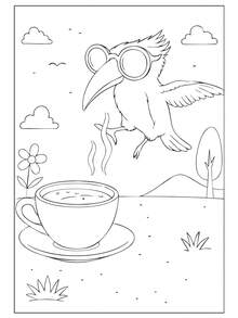 益智涂色书：沉浸式成人涂色冒险，带你进入一个充满奇幻生物和天马行空想象的超现实世界——释放无限创意，探索多样场景。适合作为文具和学习用品；是送给女孩的绝佳礼物，尤其适合情人节和新年。 - BRAINROT - 查看 6