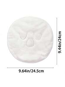 1pc Reusable Hot Compress Facial Mask, Hot And Cold Skin Care, Facial Moisturizing, Home Facial Spa, Camping Or Disaster Relief Facial Mask Towel, Beauty Skin Steaming Hot Face Wash Towel - 白色 - 查看 10
