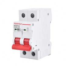 2 Poli (2P) Interruttore di circuito solare CC con protezione da sovraccarico e cortocircuito - Interruttore di circuito industriale pesante montato su guida DIN, adatto per pannelli solari, sistemi di energia rinnovabile, telecomunicazioni - Compatibile con 6A/16A/20A/32A/40A/50A/63A - Senza fusibile richiesto, design compatto, struttura durevole, specializzato in ingegneria elettrica