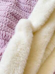 1 Stück doppelseitige Plüschdecke, weich, bequem und warm, dick und gemütlich, geeignet für Heimdekoration, Bett, Sofa, Büro, Zimmer, Wohnheim, maschinenwaschbar