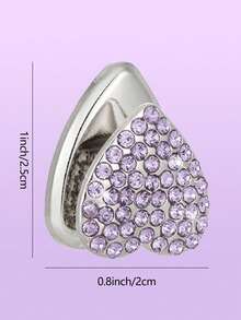 3 Stücke modische, täglich verwendbare, mit Diamanten verzierte Auto-Haken, miniaturisiert, schlank, stabil, herzförmig aus Zinklegierung, Auto-Montage-Klebestreifen Mini-Haken, Auto-Rücksitz Mini-Haken (mehrere Farben) - Autozubehör - Auto-Sitzaufbewahrungsclips