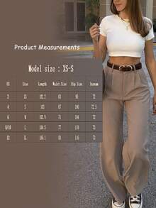 Pantalones holgados de cintura alta estilo vintage para mujer SMILE CHIC, pantalones casuales y de uso diario que estilizan, para el otoño