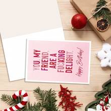 1 felicitare amuzantă de ziua de naștere, cu plic, imprimare de înaltă calitate, felicitare amuzantă de ziua de naștere, felicitare cu umor sarcastic de ziua de naștere pentru prieteni, tu, prietenul meu, ești o încântare *Ucking, felicitare încântătoare realizată manual pentru oricine