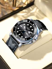 LIGE High-End Luxury Brand Watches Waterproof, Luminous Quartz Watch, Calendar Precision Hour Watch Stainless Steel Strap