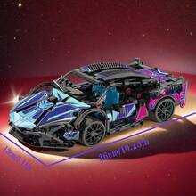 1585pcs Sports Car Building Blocks Set, Multi-Color Plastic Interlocking Bricks, DIY Craft Kit, Office & Home Decor, Creative Party Game, Ideal For Easter, Halloween, Christmas Gifts