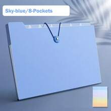 Carpeta de archivo expandible multifuncional A4, organizador ultraligero y flexible para la escuela y la oficina (4 colores)