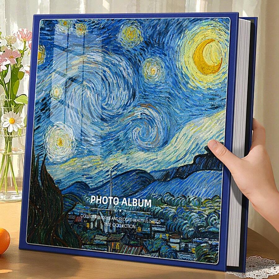 10X15 Inch Photo Album, 600 Pcs 6X4 Inch Slip-In Pockets, Large Capacity, Rectangular Design, Suitable For Wedding, Family And Travel Memories