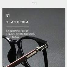 经典简约裸框无度数眼镜，日常办公无度数眼镜 WM86015 - 彩色 - 查看 9