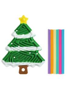 Tablero de actividad sensorial de árbol de Navidad creativo, juguete sensorial para adolescentes, juguete de tablero sensorial para aliviar el estrés para adolescentes, juguete educativo multicolor, regalo de Navidad y Año Nuevo, ayuda a desarrollar habilidades motoras finas