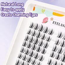 120 pezzi Ciuffetti di ciglie stile manga, ricci C, estensioni ciglie a grappolo sinistra e destra, estensioni ciglie finte individuali, per trucco quotidiano, fai da te a casa, morbide e facili da usare