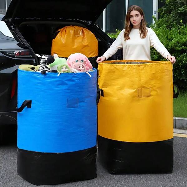 1 Stück schwere Umzugstasche mit stabilem Griff und Sicherheitsziehschnur - Großraumtasche, faltbar für platzsparende Aufbewahrung, Material aus schwerem Kunststoff, geeignet für Umzüge, Reiseaufbewahrung, Studentenwohnheim, Zuhause - ideal für Kleidung, Bettwäsche, Haushaltsgegenstände, Laptoptasche, Wohnheimutensilien, bequemer Transport, verstärkte Struktur als Verpackungslösung, für häufige Reisende