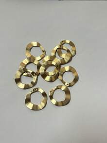 10pcs Asymmetrical Geometric DIY Jewelry Pendant - Yellow Gold - View 4