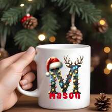 1 قطعة/2 قطعة/4 قطع، 11 أونصة/15 أونصة، كوب قهوة مخصص - هدية للنساء، كوب قهوة مخصص مطبوع عليه الاسم - تصميم كوب عيد الميلاد المخصص، كوب سيراميك، كوب جديد، كوب شاي، أدوات شرب للصيف والشتاء، هدية عيد ميلاد، هدية عيد الميلاد، هدية عيد