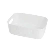 1 件/2 件/3 件 3 种尺寸塑料收纳盒/篮子,用于桌面零食、杂物、化妆品等,适合在宿舍、厨房整理,矩形形状 - 白色 - 查看 11