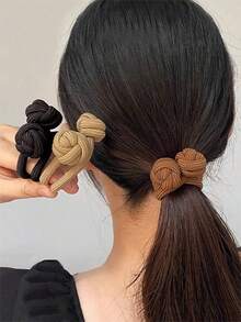 3Pcs Women's High Elasticity Hair Tie With Rubber Bands, High Ponytail Headband, Sporty Cute Candy Colored Headband, Suitable For Yoga, Running, Home, And Giving Small Gifts To Friends (Mixed Colors Randomly) ,Ponytail Holders ,Hair Elastics ,Hair Rubber Bands ,Scrunchies ,Hair Rope ,Elastic Hair Tie