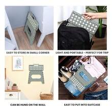 1pc High Anti-Slip Foldable Step Stool, Portable Lightweight Small Folding Stool With Handle, Suitable For Kitchen, Camping, Picnic