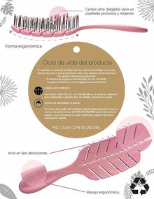 Cepillo de Cabello Ecologico  Cepillo Ovalado Timco ECO-CRO - VERDE - Ver 3