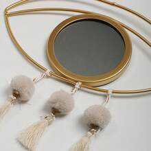 1 oglindă decorativă de formă neregulată, plasată orizontal, cu suprafață de sticlă rezistentă la rugină, potrivită pentru camere de zi, dormitoare, intrări, decorare de perete multifuncțională, decor pentru casă - nu necesită electricitate.