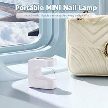 Movcle Portable Mini Nail Dryer Lamp, USB Rechargeable Nail Gel Curing Light, For Gel Polish & Nail Art, Suitable For Home DIY - Hồng - Xem 8