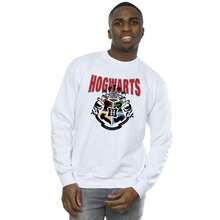 Harry Potter Mens Hogwarts Emblem Sweatshirt (White) - White - View 3