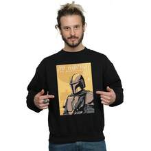 Star Wars Mens The Mandalorian Art Poster Sweatshirt (Black) - Coffee Brown - View 1