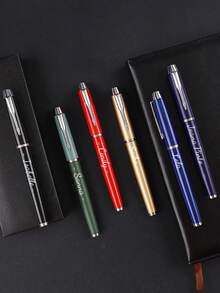 Customized Text/Logo Metal Ballpoint Pen, Business/Office Gift Pen, School/Student Use Neutral Pen