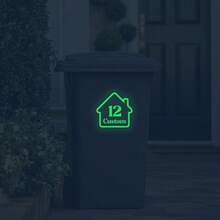 1 pieza Pegatinas personalizadas para etiqueta de número de casa, etiqueta de dirección, etiqueta personalizada para usar en botes de basura, entrada de la puerta, decoración del hogar, artículos esenciales del hogar, decoración navideña, renovación otoñal del hogar