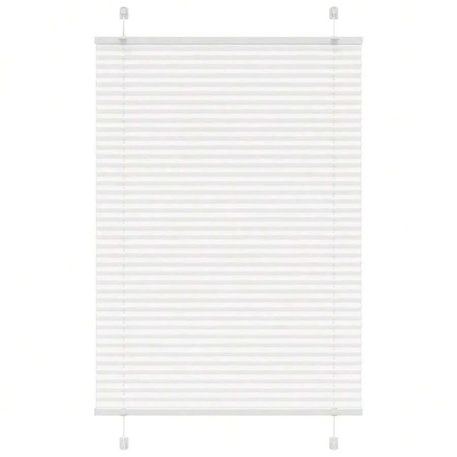 Tenda plissettata bianca 100x100 cm Larghezza del tessuto 99,4 cm Poliestere - Bianco - Visualizzare 1