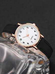 4pcs/Set Women's Fashion Casual Quartz Wrist Watch With Leather Band, Elegant Dial Design (Watch Not Included) - Multicolor - View 7