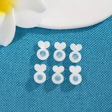 6pcs These Silicone Anti - Sagging Heart - Shaped Ear Backs Are A Must - Have For Earring Lovers, Providing A Firm Hold That Prevents Them From Drooping Or Getting Lost - Multicolor - View 12