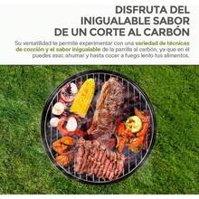 HIKEO Asador de Carbón Portátil 36 de Diámetro con Tapa, Parrilla para Carne Asada para Jardín, Camping, Picnic, Patio, Parrillada o Playa, Grill de Acero para Exteriores, Fácil de Limpiar RPUD - 1 - Ver 4