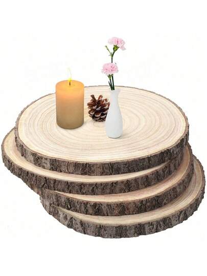 1 miếng gỗ Paulownia tự nhiên chưa qua xử lý, nhiều kích cỡ - Những miếng gỗ tròn tự nhiên dùng để trang trí, làm đồ thủ công, vẽ tranh, trang trí bàn, chạm khắc gỗ, các dự án DIY, thích hợp cho đám cưới, sinh nhật, trang trí nhà cửa.