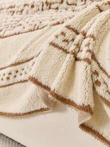 1pc Bohemian Sofa Blanket - Comfortable For All Seasons, Pet-Friendly, Dust Cover Sofa Throw With Tassels - Ideal For Living Room, Kitchen - Machine Washable, Hand Washable