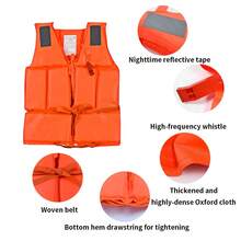 1 件专业加厚分体救生衣，高浮力成人，适用于游泳、钓鱼、划船、防洪、便携式青年救生衣、海滩必备、海滩配件、游泳圈 - 彩色 - 查看 3