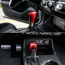 Compatible With Honda Civic 2022 2023 2024 2025 2026 For CRV HRV 2023 2024 2025 2026 For Accord 2018-2024 2025 2026 Accessories Car Center Console Gear Shift Knob Cover Trim Cap -Red Carbon - 黑碳 - 查看 11