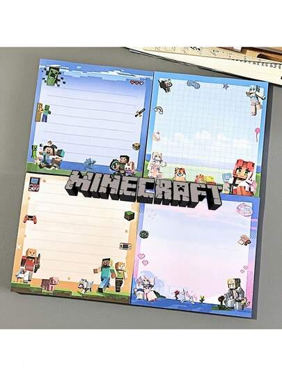 Minecraft 50 szt. podręczników dla uczniów z kreskówki Minecraft: Kulisy boją się Steve'a, notatki materiałowe, arkusze, kreatywne kreskówki, karteczki samoprzylepne w stylu rodziny Sanrio, wiadomości, notatki, karteczki samoprzylepne. Możesz przyklejać urocze karteczki wielokrotnie, artykuły szkolne i używać ich w szkole.