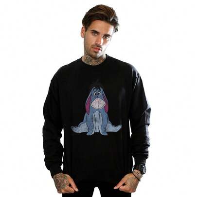 Disney Mens  Classic  Sweatshirt (Black)