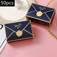 10/50pcs, Blank Packing Paper Gift Box Creative Classic Envelopes Gift Boxes Wedding Favor Boxes Birthday Party Party Cosmetics Packaging Box,