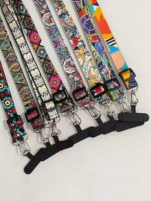 时尚花卉手机挂绳，波西米亚风手机带，可调节斜挎手机挂绳 - 彩色 - 查看 1