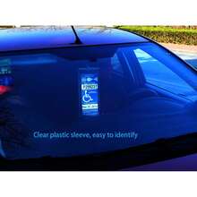 1PC Ultra Transparent Protector Reusable PVC Handicap Parking Placard Protector With Large Hook - Ultra Transparent Disabled Parking Permit Cover With Glossy Finish Handicap Parking Sign Holder With Large Hanger - Transparent - View 8