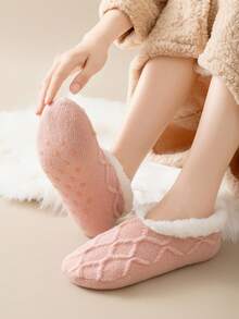 1 par de calentadores de piernas con forro térmico, calentadores de piernas gruesos y antideslizantes para mujer, para invierno