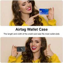 1pc Airtag Wallet Clip - Silicone Super Slim Airtag Card Holder, Compatible With Apple Airtag - Ultra Thin Air Tag Card Clip For Wallet, Handbag, Backpack And Clutch