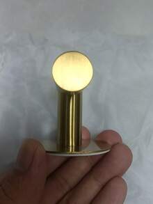 1 件不锈钢防水自粘式单钩，创意壁挂式金属浴室衣架 - 金色 - 查看 7