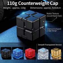 Tecforood 金属魔方指尖玩具，便携式多面翻转益智魔方，缓解压力、焦虑和注意力缺陷多动症，耐用金属感官桌面玩具，帮助集中注意力、放松身心、激发创造力和进行脑力训练，创新手持益智魔方，适合办公桌、旅行、学习和日常娱乐，独特的益智游戏和解闷神器。