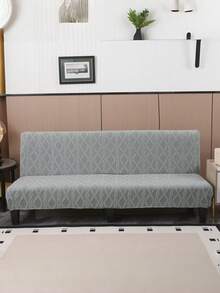 1 件提花沙发床罩，防滑、可机洗、易于安装、无扶手沙发保护罩、涤纶材质、波浪纹理图案、沙发保护罩弹性贴合罩可拉伸罩 - 淺灰色 - 查看 4