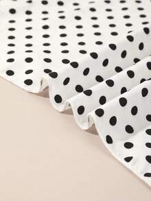 1 件女士简约休闲百搭白色波尔卡圆点头带冬季发饰时尚发带女士头巾柔软头巾 - 白色 - 查看 4