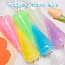 100g*2/6pcs 果冻色仿真奶油凝胶，彩色奶油粘土用于 DIY 手机壳套件/工艺品装饰，硅胶奶油粘合剂用于 DIY 珠宝 - 多款式 - 查看 3