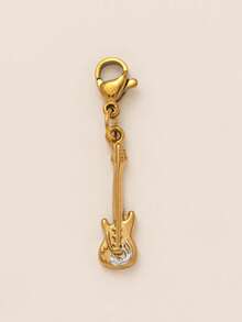 1pc Cute Animal Shaped Pendant, Designs Include Fish, Leopard, Parrot, Dachshund, Penguin, Seahorse, Seashell, Paw Print, Inlaid Zirconia, 18K Gold Plated Stainless Steel, Suitable For DIY Jewelry, Necklace, Bracelet, Earring, Keychain, Bag Charm, Women's Jewelry Accessory, Wallet Decor, Small Pendant, DIY Craft
